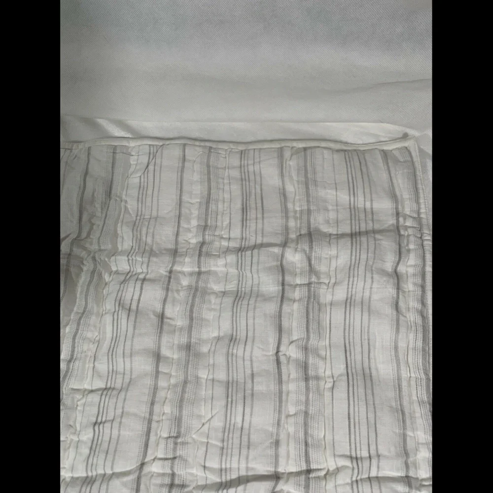 NIB‎ Hotel Collection Linen Fog Quilted (1) European Sham Pillow Case